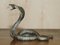 Kalt bemalte Kobra Schlangenstatue oder Uhrhalter aus Bronze von Franz Bergman, Wien 6