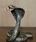 Statue de Serpent Cobra en Bronze Peint à Froid ou Porte-Montre de Franz Bergman, Vienna 4