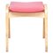 Vintage Blonde and Pink Stool by Isamu Kenmochi, 1960s, Image 1