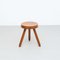 Modern Wood Tripod Stool in the style of Charlotte Perriand from Corbusier 13