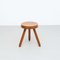 Tabouret Tripode Moderne en Bois dans le style de Charlotte Perriand de Corbusier 13