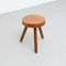 Modern Wood Tripod Stool in the style of Charlotte Perriand from Corbusier 4