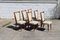 Vintage French Mid-Century Teak & Skai Dining Chairs, Set of 6 3