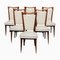 Vintage French Mid-Century Teak & Skai Dining Chairs, Set of 6 1