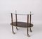 Mid-Century Italian Wood Bar Cart with Glass Serving Tray by Cesare Lacca, 1950s 9