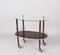 Mid-Century Italian Wood Bar Cart with Glass Serving Tray by Cesare Lacca, 1950s, Image 9