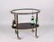 Mid-Century Italian Wood Bar Cart with Glass Serving Tray by Cesare Lacca, 1950s, Image 10