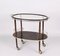 Mid-Century Italian Wood Bar Cart with Glass Serving Tray by Cesare Lacca, 1950s 12