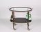 Mid-Century Italian Wood Bar Cart with Glass Serving Tray by Cesare Lacca, 1950s 14