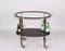 Mid-Century Italian Wood Bar Cart with Glass Serving Tray by Cesare Lacca, 1950s, Image 14