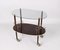 Mid-Century Italian Wood Bar Cart with Glass Serving Tray by Cesare Lacca, 1950s 8