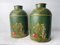 Large Chinoiserie Toleware Tea Canisters, Set of 2 1