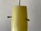 Lámpara colgante estilo Vistosi italiana grande de vidrio amarillo y blanco, años 60, Imagen 7