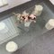 Coffee Table with Crystal and Travertine Feet, 1970s 3