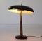 Lampada da tavolo in ottone e metallo nero, Italia, anni '50, Immagine 5