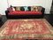 Vintage Red Overdyed Distressed Rug 7