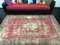Vintage Red Overdyed Distressed Rug 6