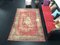 Vintage Red Overdyed Distressed Rug, Image 1