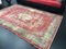 Vintage Red Overdyed Distressed Rug 4