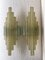 Italian Yellow Hammered Glass Sconces from Poliarte, 1970s, Set of 2, Image 1