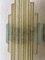 Italienische Wandleuchten aus gelbem gehämmertem Glas von Poliarte, 1970er, 2er Set 8