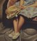 Nicola del Basso, Child on Armchair, 21st Century, Oil on Canvas 4