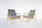 Vintage Felt & Beech Ąžuolas Armchairs by Valerija Ema Cukermanienė for Vilniaus Baldų Kombinatas, 1960s, Set of 2, Image 4