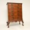 Antique Figured Walnut Chest of Drawers, Image 4