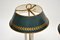 Lampes de Bureau Antiques en Tôle et Laiton, Set de 2 4