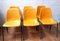 Vintage Konferenzstuhl aus orangefarbenem Kunststoff 3