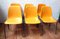 Vintage Konferenzstuhl aus orangefarbenem Kunststoff 5