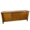 Three-Door Sideboard in Walnut with Diamond Parquetry by Jules Leleu, Image 1