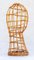 Mid-Century French Hat Stand in Rattan, 1950, Image 6