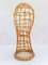 Mid-Century French Hat Stand in Rattan, 1950, Image 4