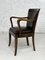 Empire Style Wooden & Leather Desk Chair, Image 4