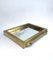 Vintage Italian Brass and Mirror Tray, 1970s 4