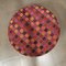 Poufs in Wood, Brown Leather, Multicolor Velvet & Brushed Aluminum, Italy, 1970s Set of 2 11