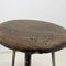 Vintage Industrial Stool in Iron and Wood, 1950s 8