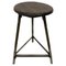 Vintage Industrial Stool in Iron and Wood, 1950s 1