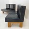 Modular Leather and Oak Wood Sofa and Chairs, 1970s, Set of 4 5