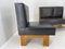 Modular Leather and Oak Wood Sofa and Chairs, 1970s, Set of 4, Image 6