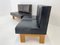 Modular Leather and Oak Wood Sofa and Chairs, 1970s, Set of 4 7