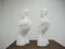 Busto de hombre y mujer vintage de porcelana, escultura, años 80, Imagen 5
