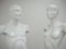 Vintage Mann und Frau Porzellan Büste, Skulptur, Italien, 1980er 7