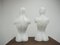 Vintage Man and Woman Porcelain Bust, Sculpture, Italy, 1980s 4