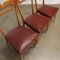 Beech and Leatherette Chairs, 1950s, Set of 6 5