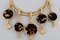 Large Vintage Gold Necklace with Pendants from Yves Saint Laurent, 1970s, Image 3