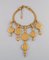 Large Vintage Gold Necklace with Pendants from Yves Saint Laurent, 1970s, Image 6