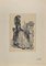 Grabado en madera de dos figuras de Bernard Naudin, principios del siglo XX, Imagen 1