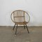 Vintage Stuhl aus Rattan mit Sitz aus Bambus 2